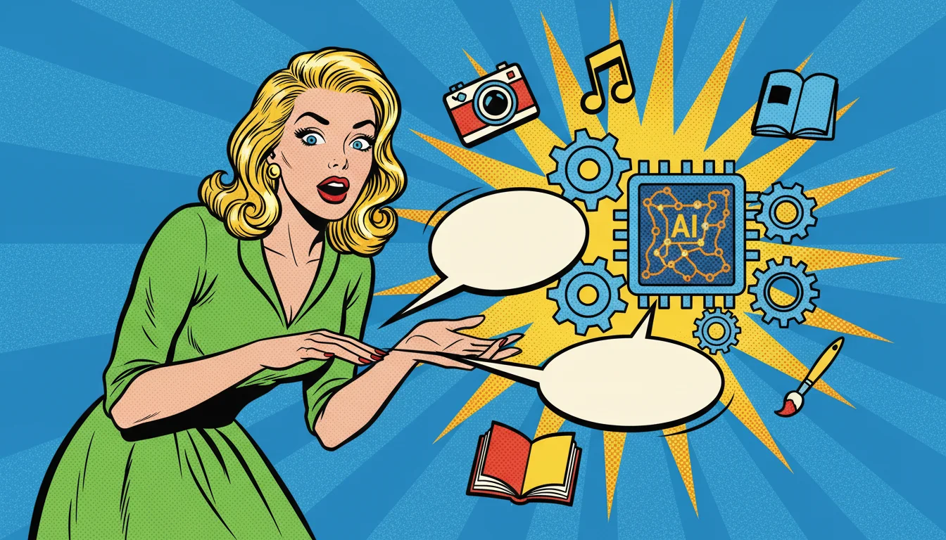 Sassy blonde adds subtitles to chat with AI engines—schema markup makes your content pop!